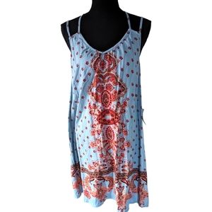 Angie Floral Spaghetti strap handkerchief summer Mini Dress Made in India Medium